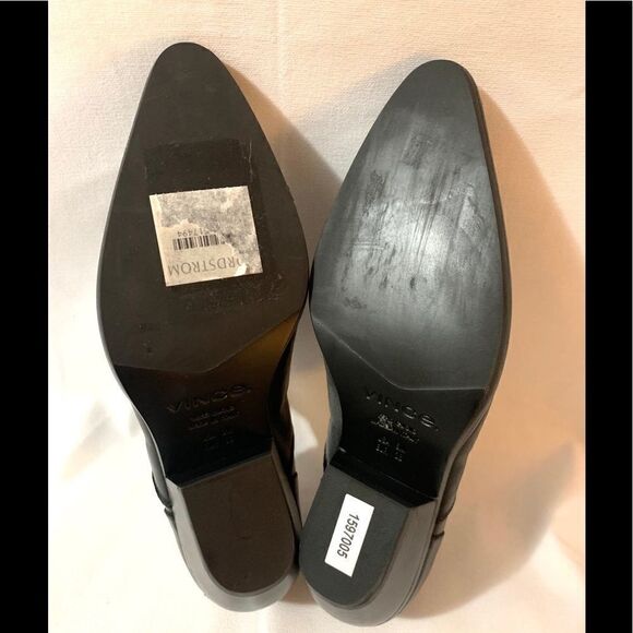 Vince Eagan Black Leather Western Cowboy Bootie - Picture 8 of 8